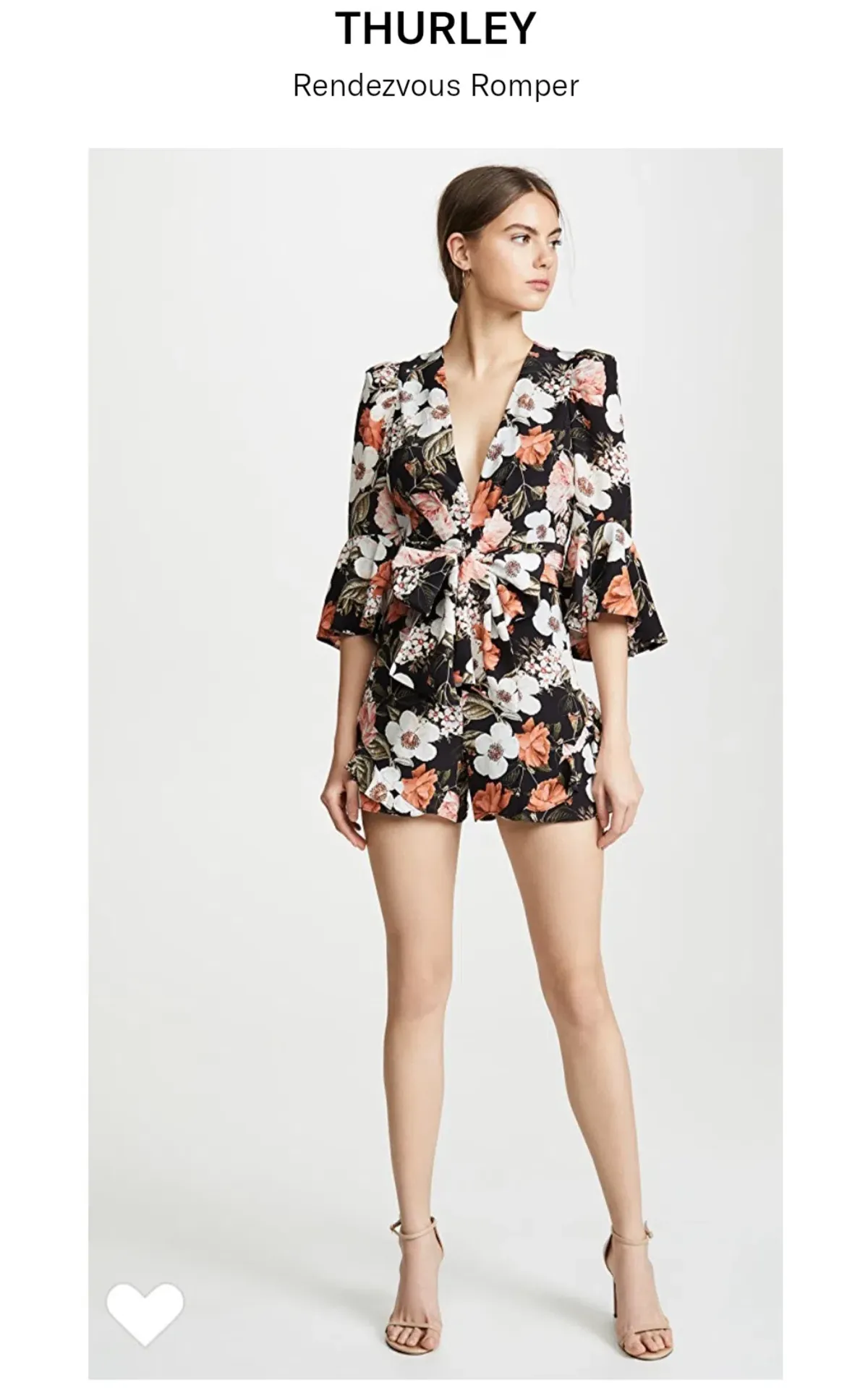 Thurley Rendezvous Playsuit Floral Print Size 10 - Image 4