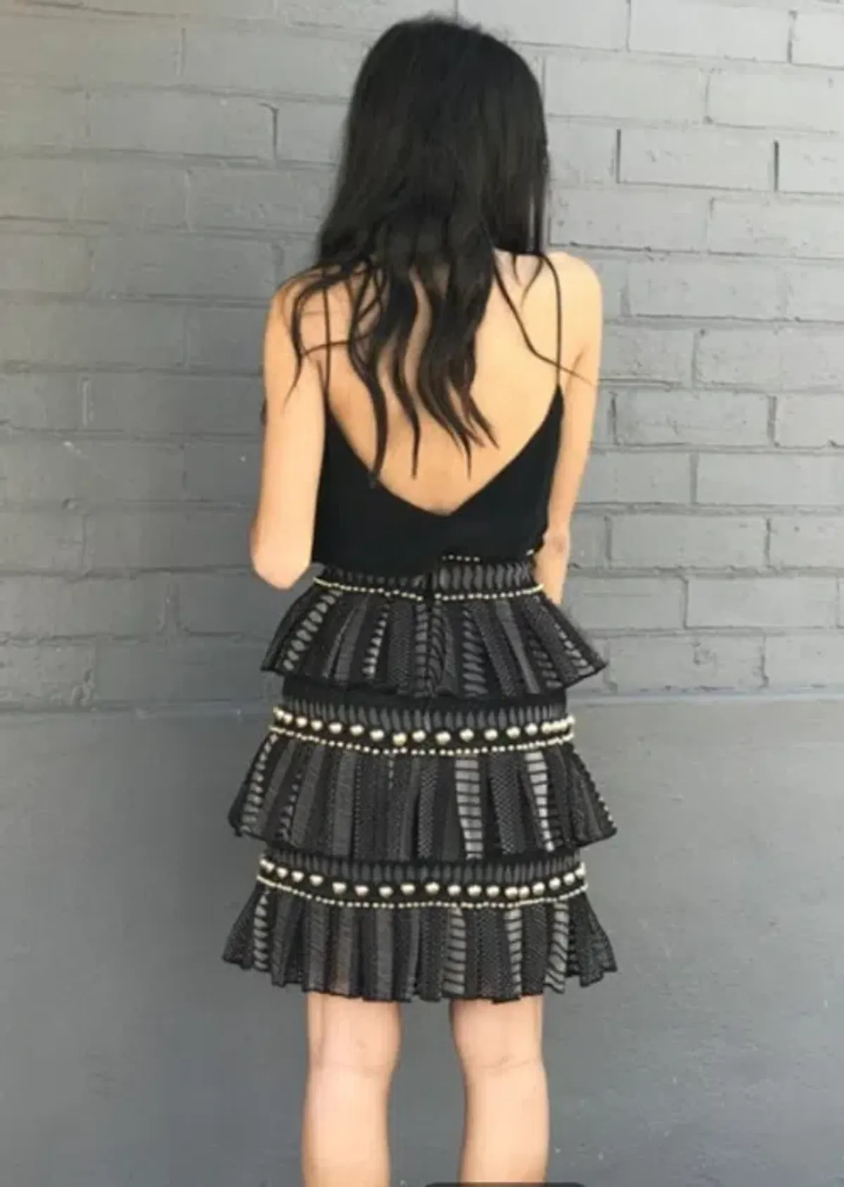 Thurley Crescent Skirt Black Size 10 - Image 3