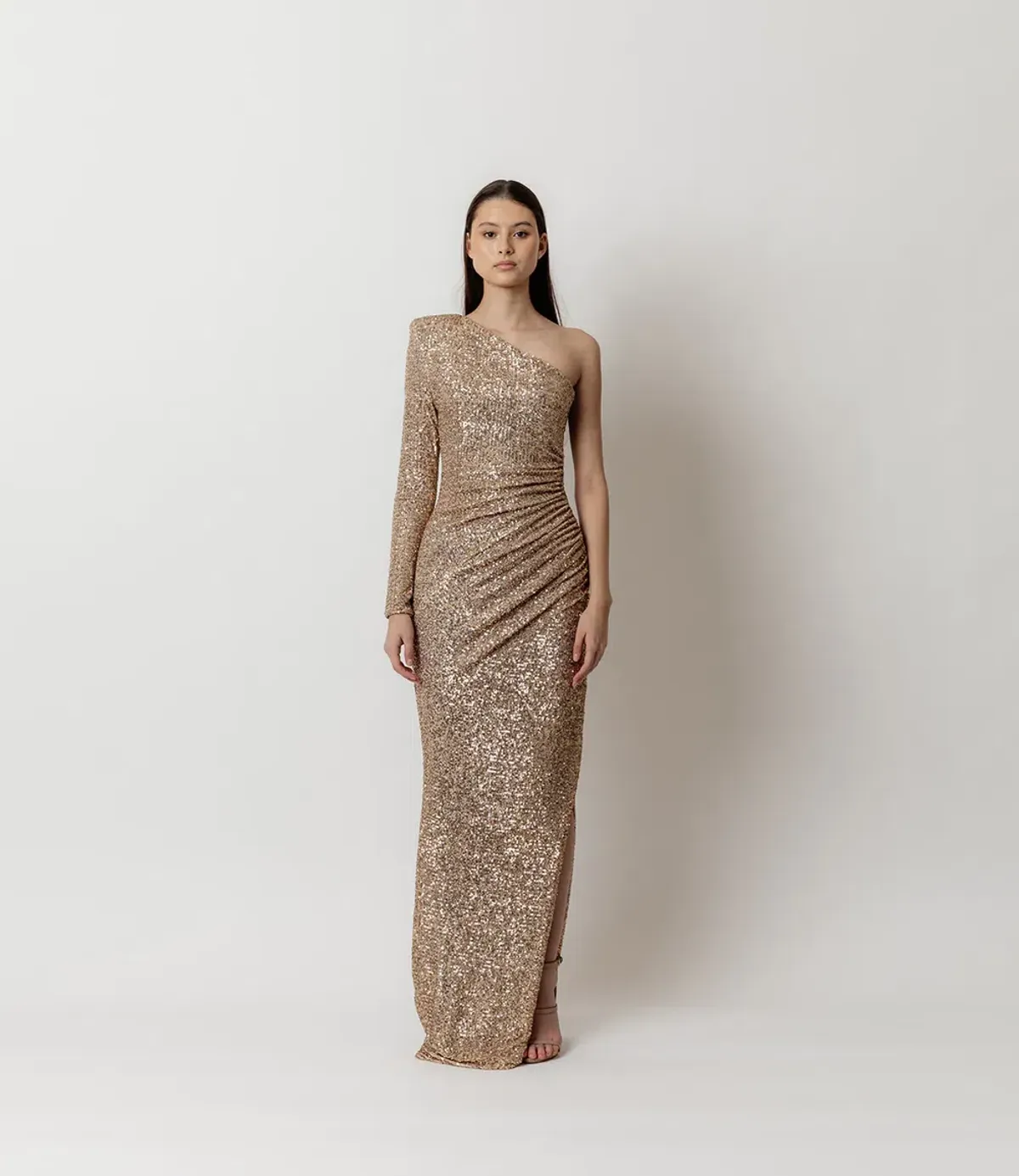 Meraki Freja Sequin Dress Gold Size 12 - Image 1