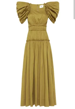 Aje Frequency Butterfly Sleeve Midi Dress Green Size 6 for rent on The Volte - image 5