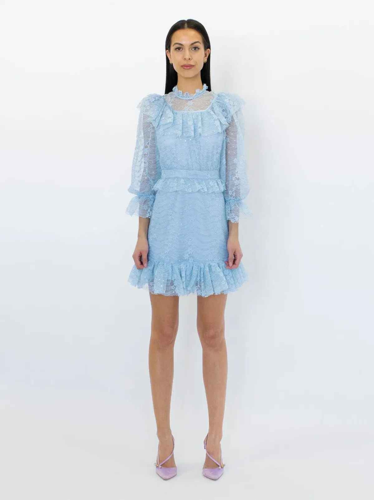 Alice McCall Powder Blue Love My Way Mini Dress Blue Size 6 - Image 1