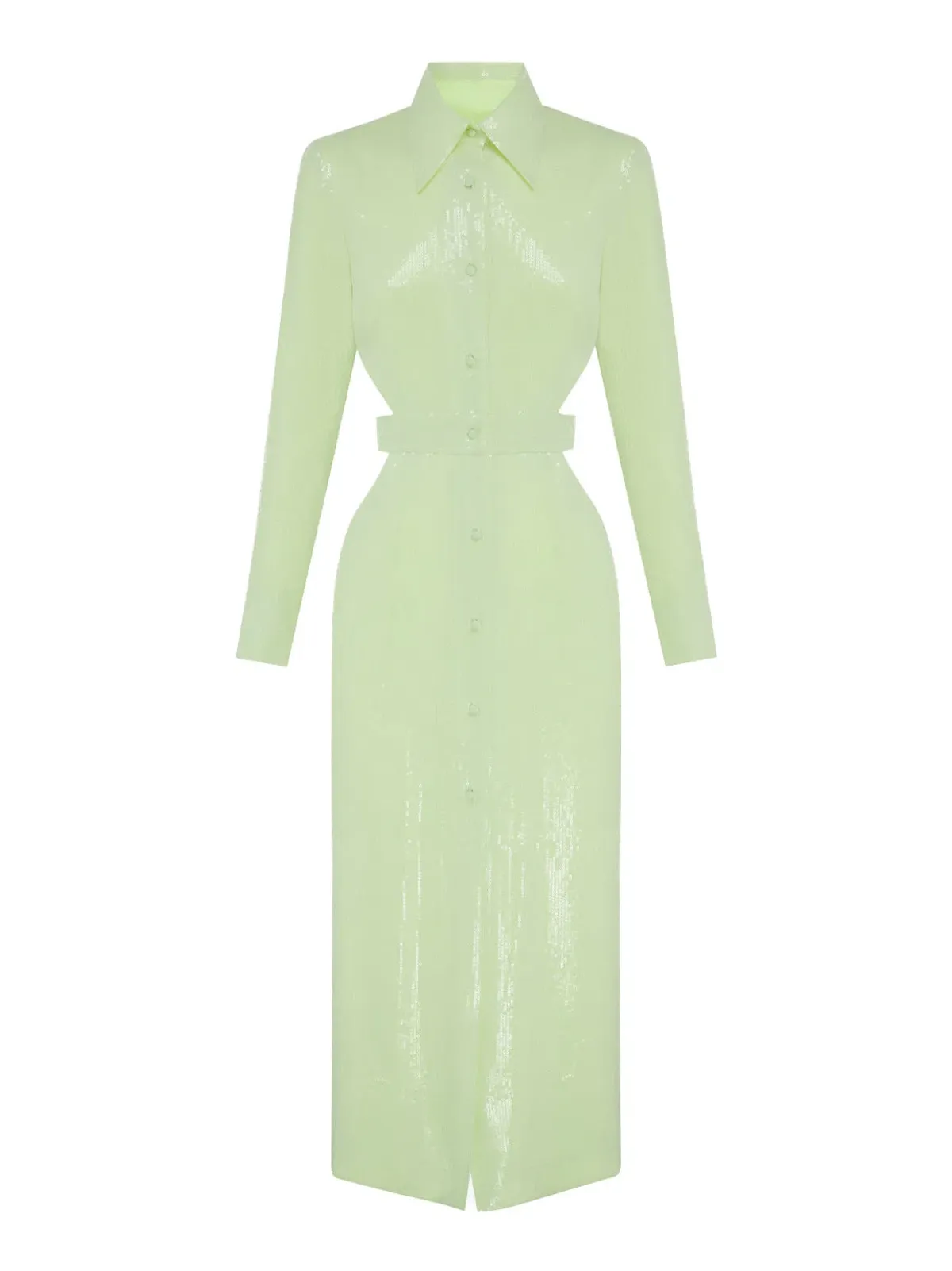 Alice McCall Lime Cream Night Sky Trench Green Size 8 - Image 6