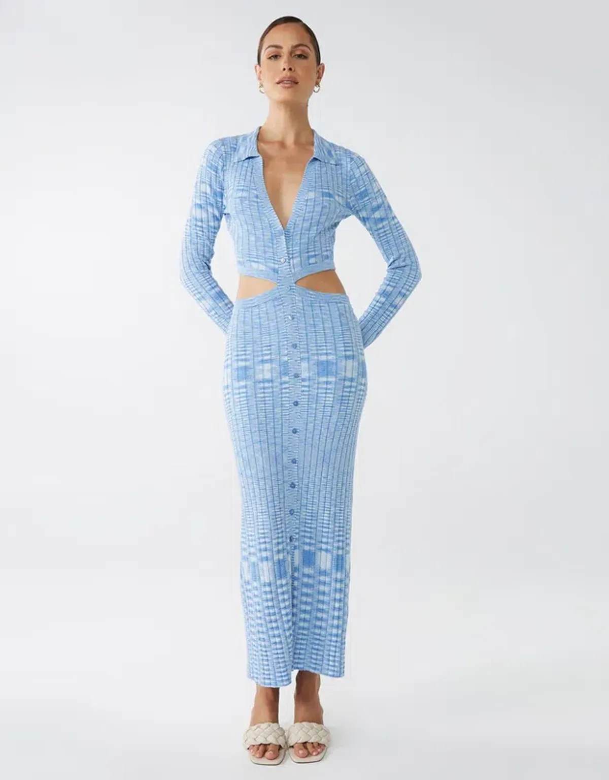 Blue Lover Cartia Knit Dress Blue Size 8 - Image 1