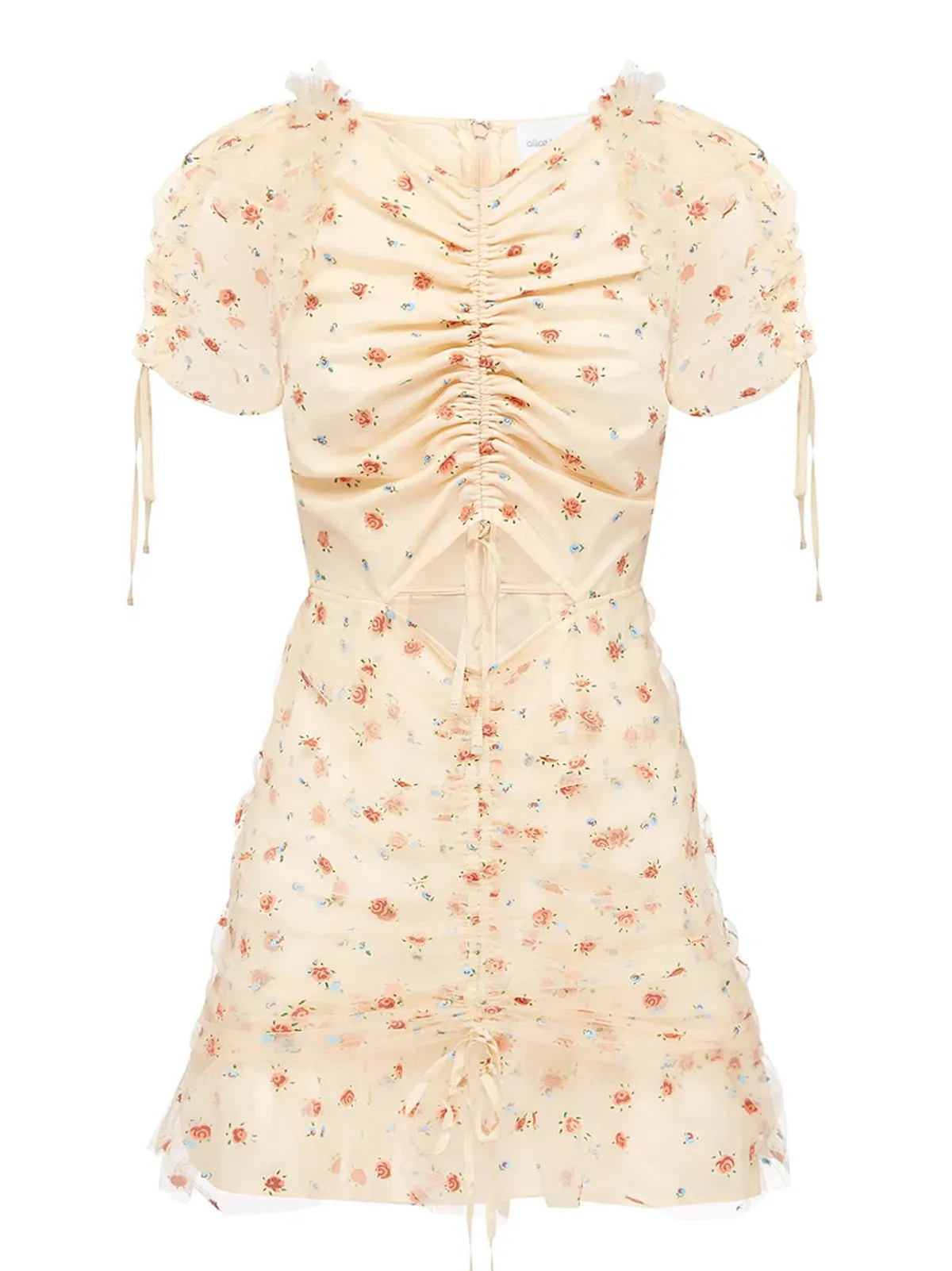 Alice McCall Mood For Love Mini Dress Peach Cream Size 14 - Image 5