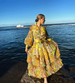 Alemais Matilde Tie Front Top & Pleat Skirt Set Multi Size 10 for rent on The Volte - image 2