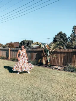 AJE Dassia Tiered Bow Back Maxi Dress for rent on The Volte - image 4
