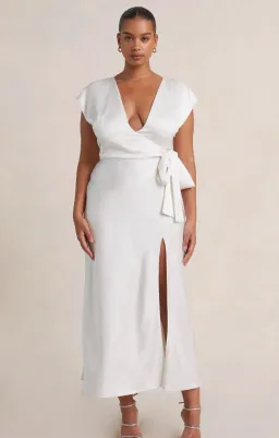 Bec & Bridge The Dreamer Wrap Dress Ivory Size 8 for rent on The Volte - image 4