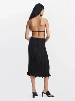 Dion Lee Chain Pleat Halter Dress Black Size 6 for rent on The Volte - image 4