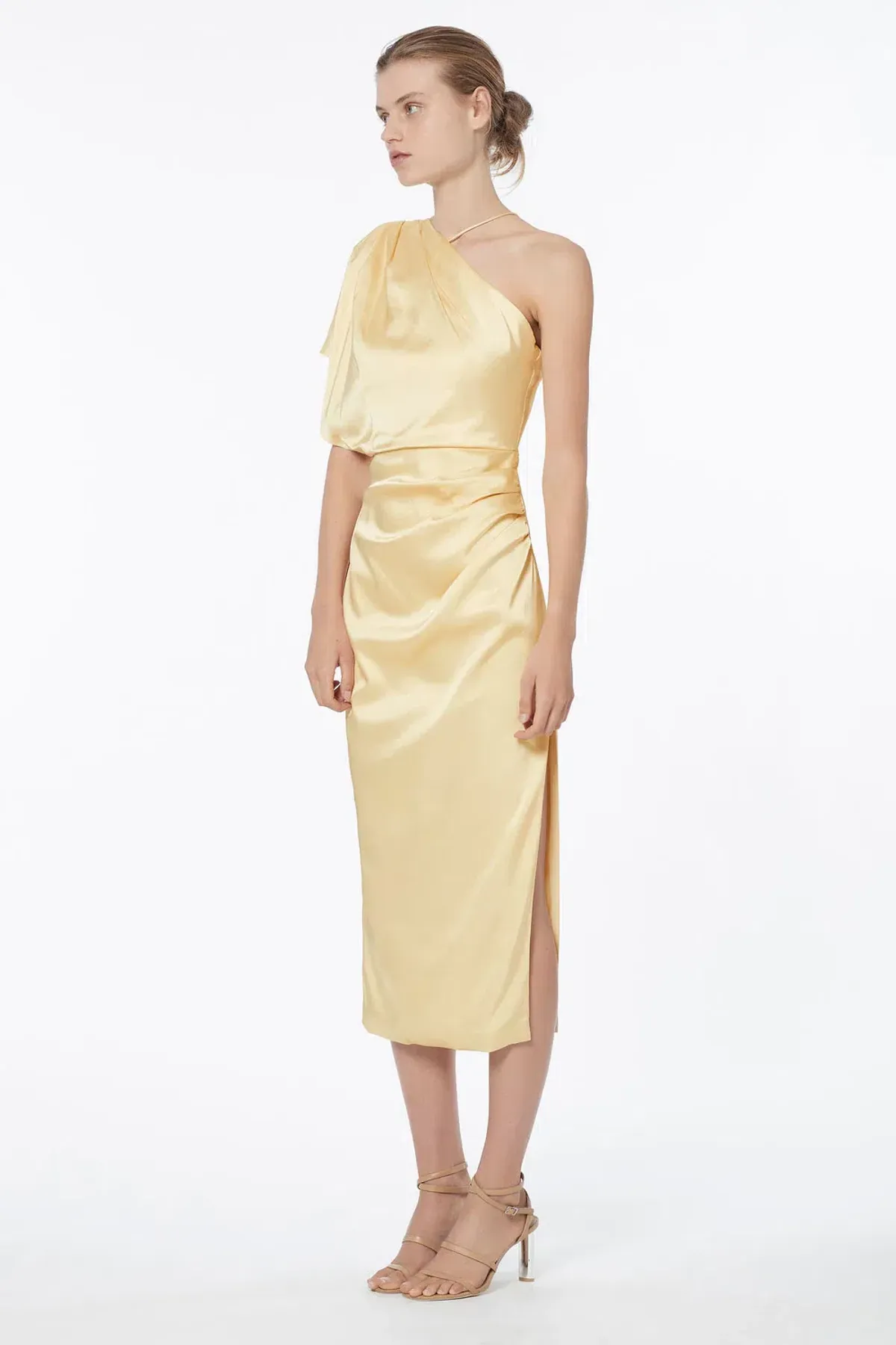 Manning Cartell Miami Heat Asymmetric Dress Yellow Size 8 - Image 4