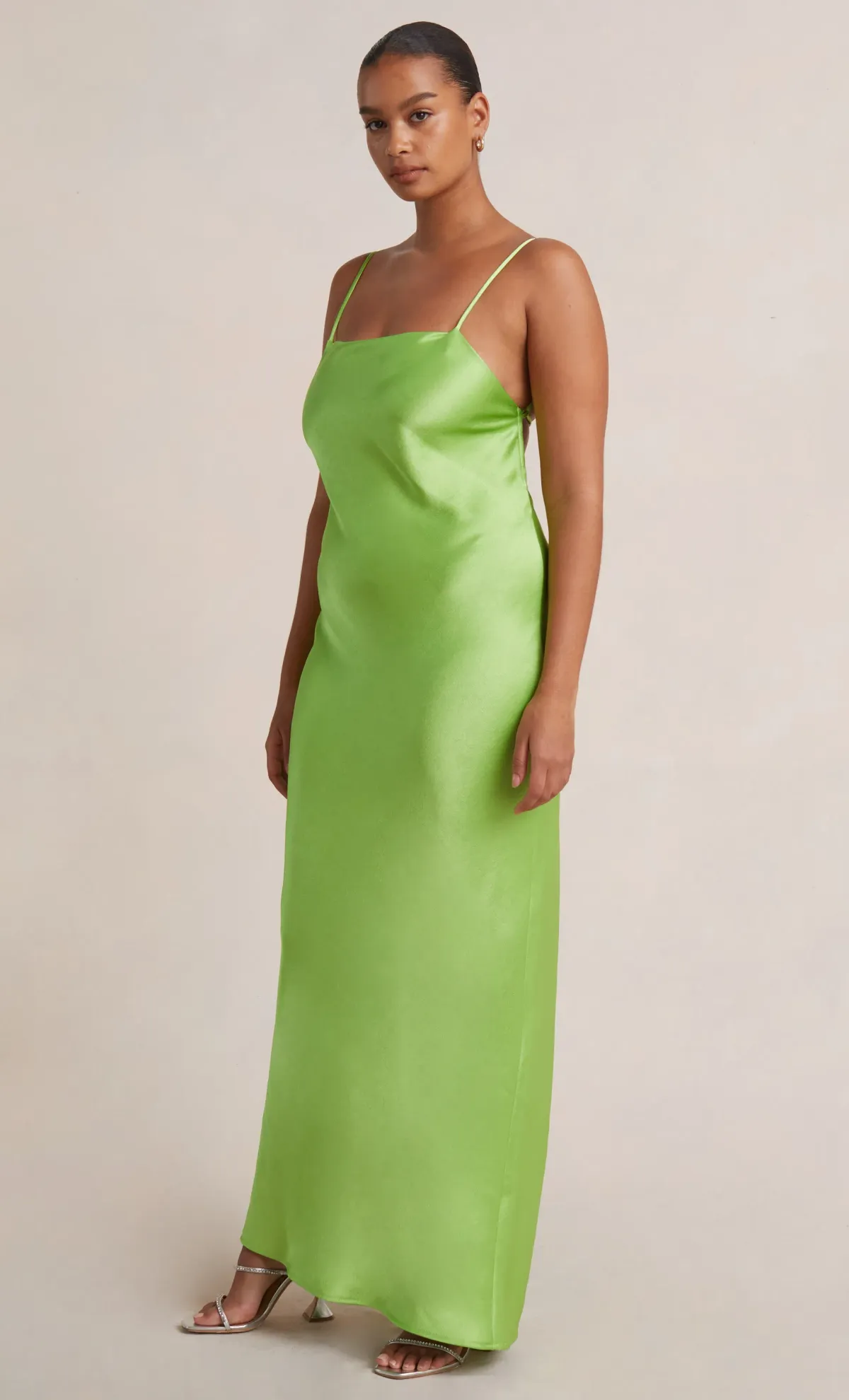 Bec & Bridge The Dreamer Tie Back Maxi Dress Lime Green Size 10 - Image 5