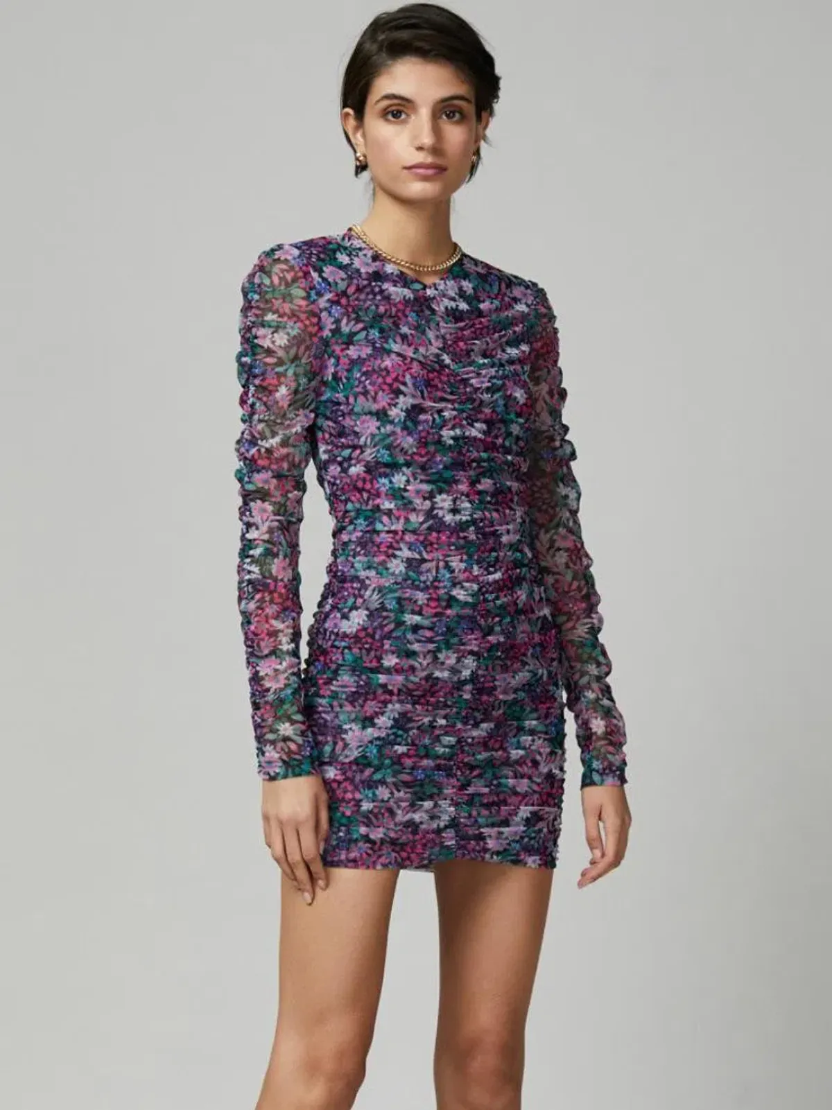 Bec & Bridge Anais Mesh Mini Dress Print Size 8 - Image 2