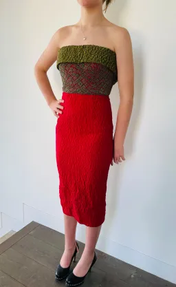 Alex Perry Strapless Dress Red Size 6 for rent on The Volte - image 1