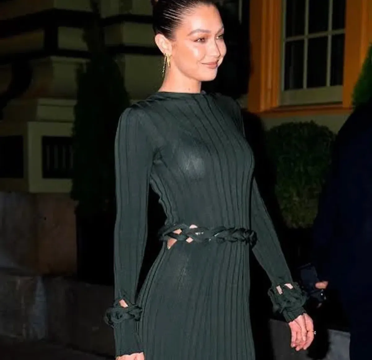 Dion Lee Braid Long Sleeve Reversible Dress Green Size 10 - Image 3