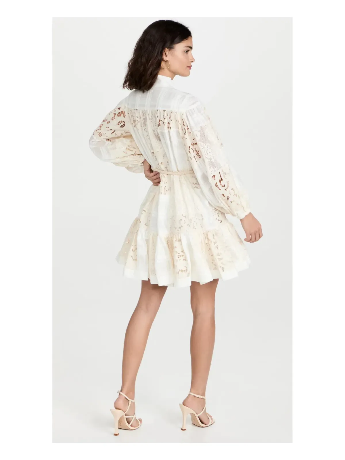 Zimmermann Andie Drop Waist Mini Dress White Size 12 - Image 2