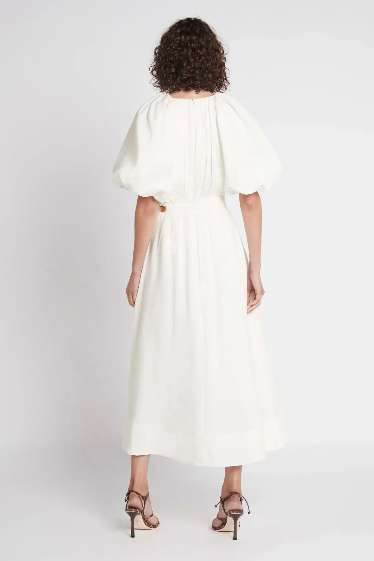 Aje Virtuous Asymmetric Midi Dress White Size 10 - Image 4