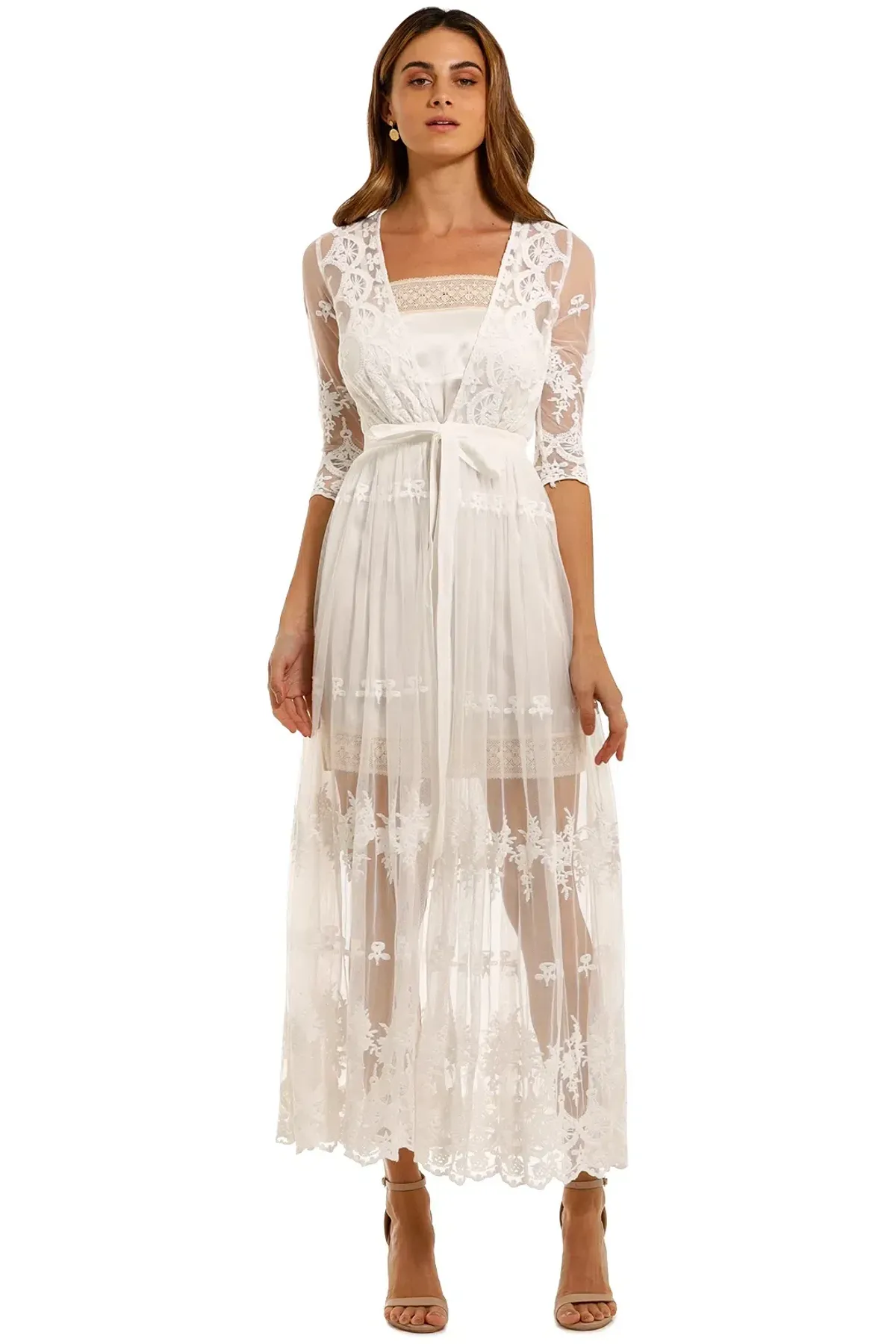 Spell Canyon Moon Mesh Duster White Size S - Image 1