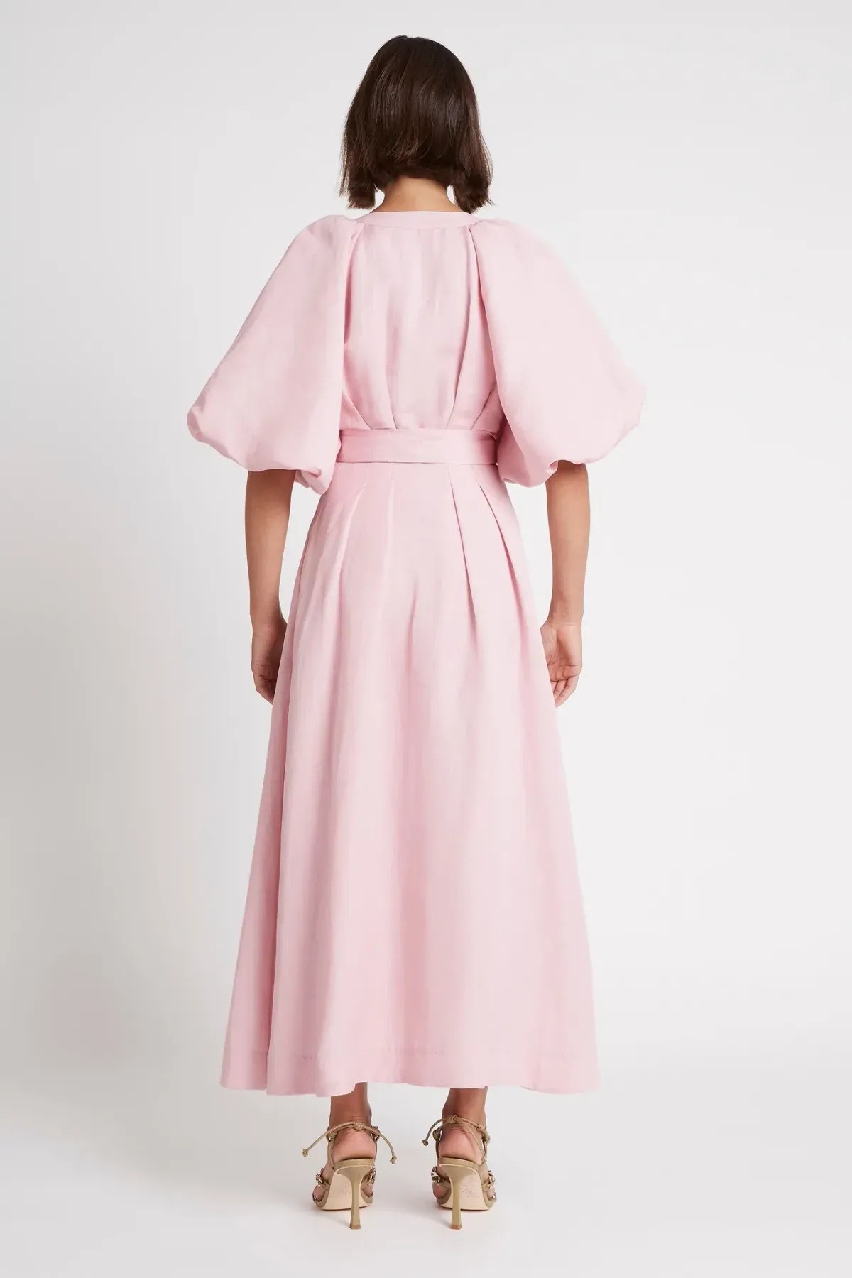Aje Evermore Midi Dress Rose Pink Size 8 - Image 4