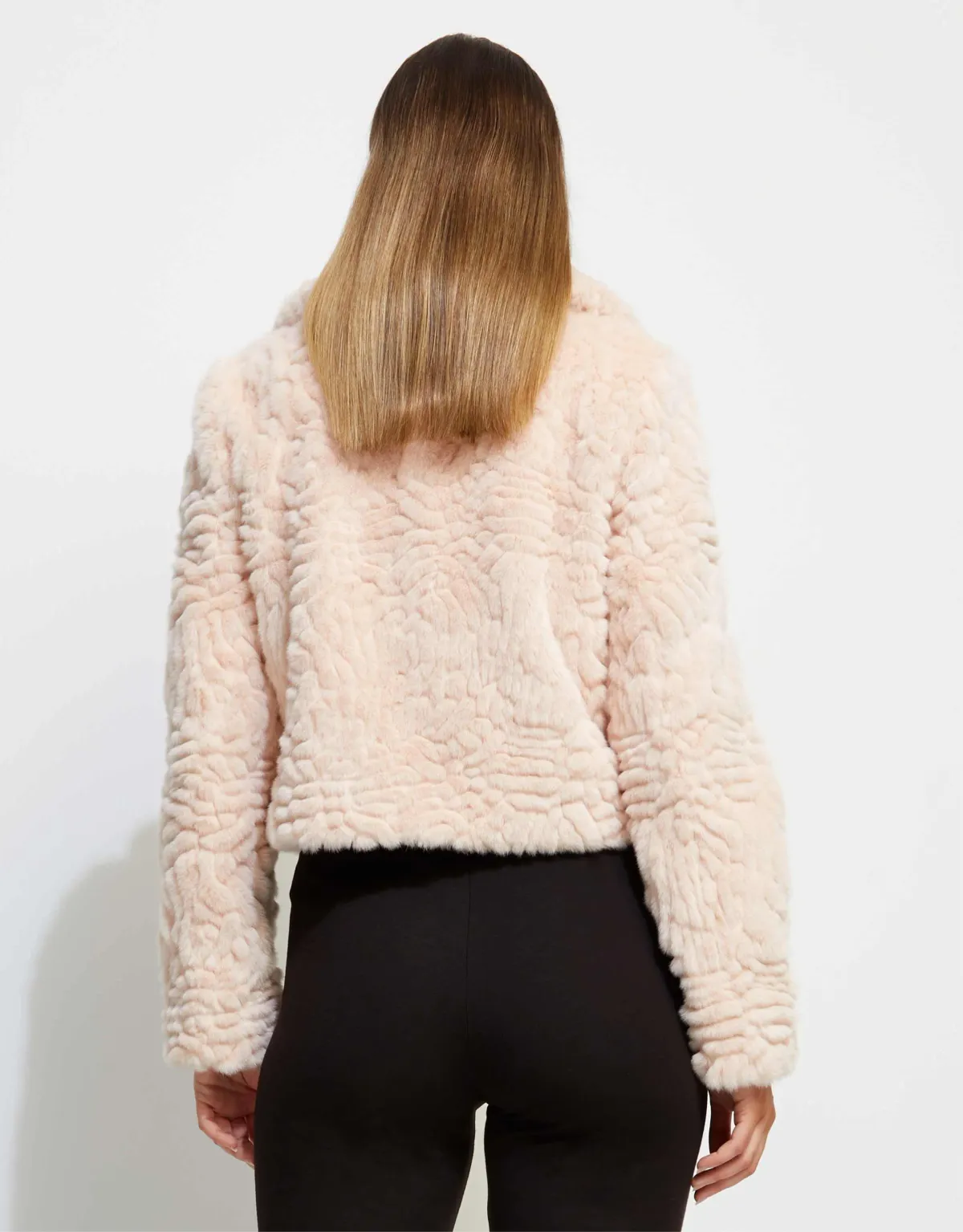 Unreal Fur Lily Jacket Peach Size 8 - Image 2