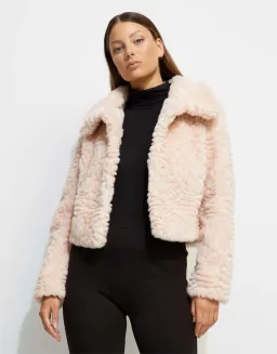 Unreal Fur Lily Jacket Peach Size 8 for rent on The Volte - image 1