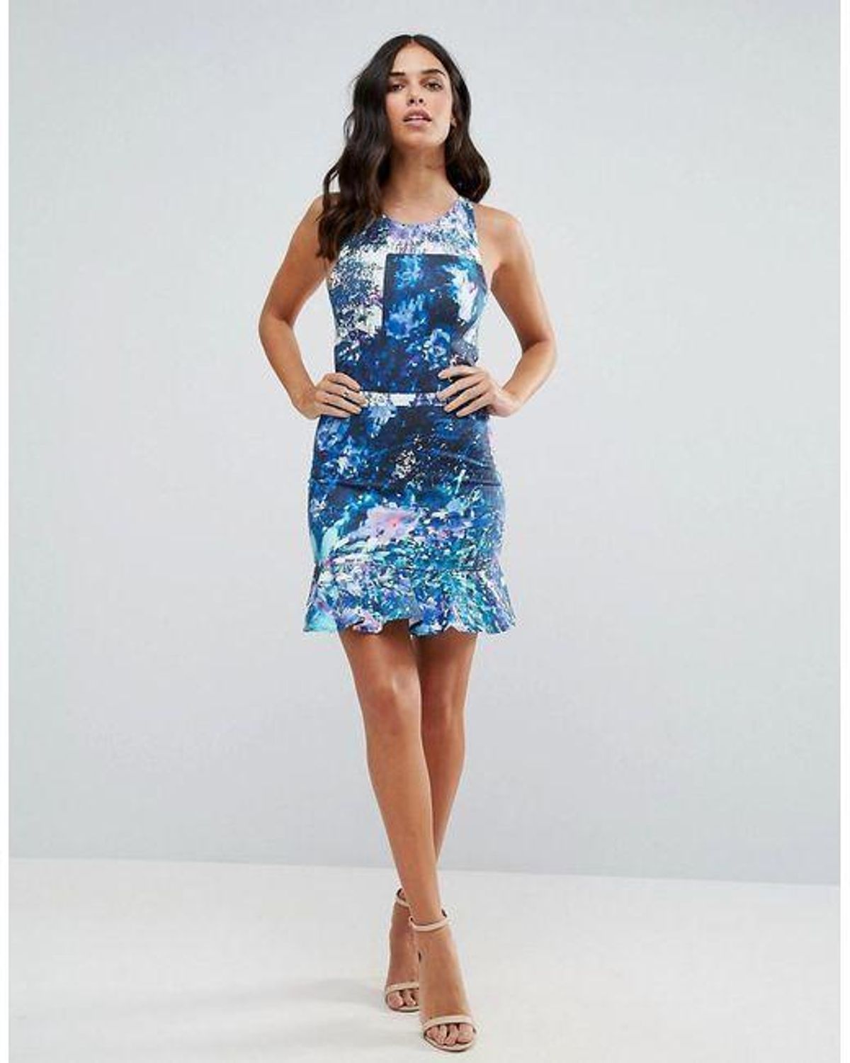 Talulah Lilac Bloom Printed Mini Dress size 6 - Image 1