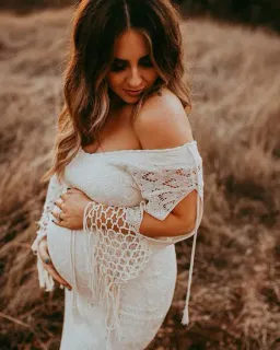 Fillyboo Brooke Crochet Maxi Dress Cream Size S for rent on The Volte - image 3