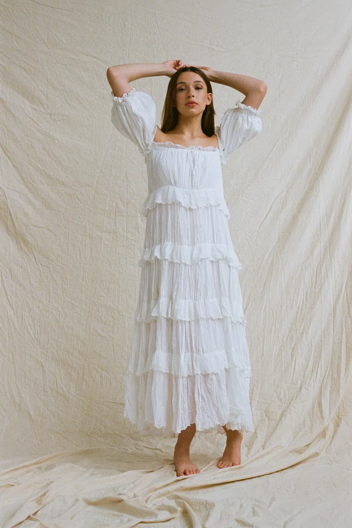 Rooh Collective Esha II Maxi Dress White Size L/AU 10 - Image 1