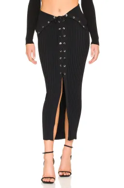Dion Lee Lace Up Eyelet Skirt Black Size 6 for rent on The Volte - image 3