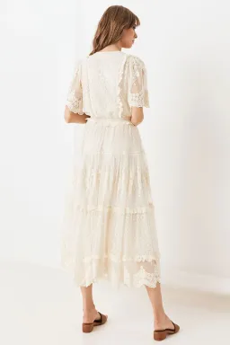 Spell & the Gypsy Dawn Lace Gown Cream Size XS for rent on The Volte - image 5