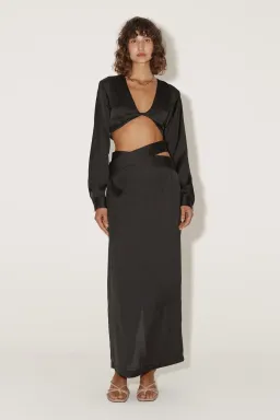 Hansen & Gretel Sofia Shirt and Shimma Skirt Set Black Size 8 for rent on The Volte - image 1