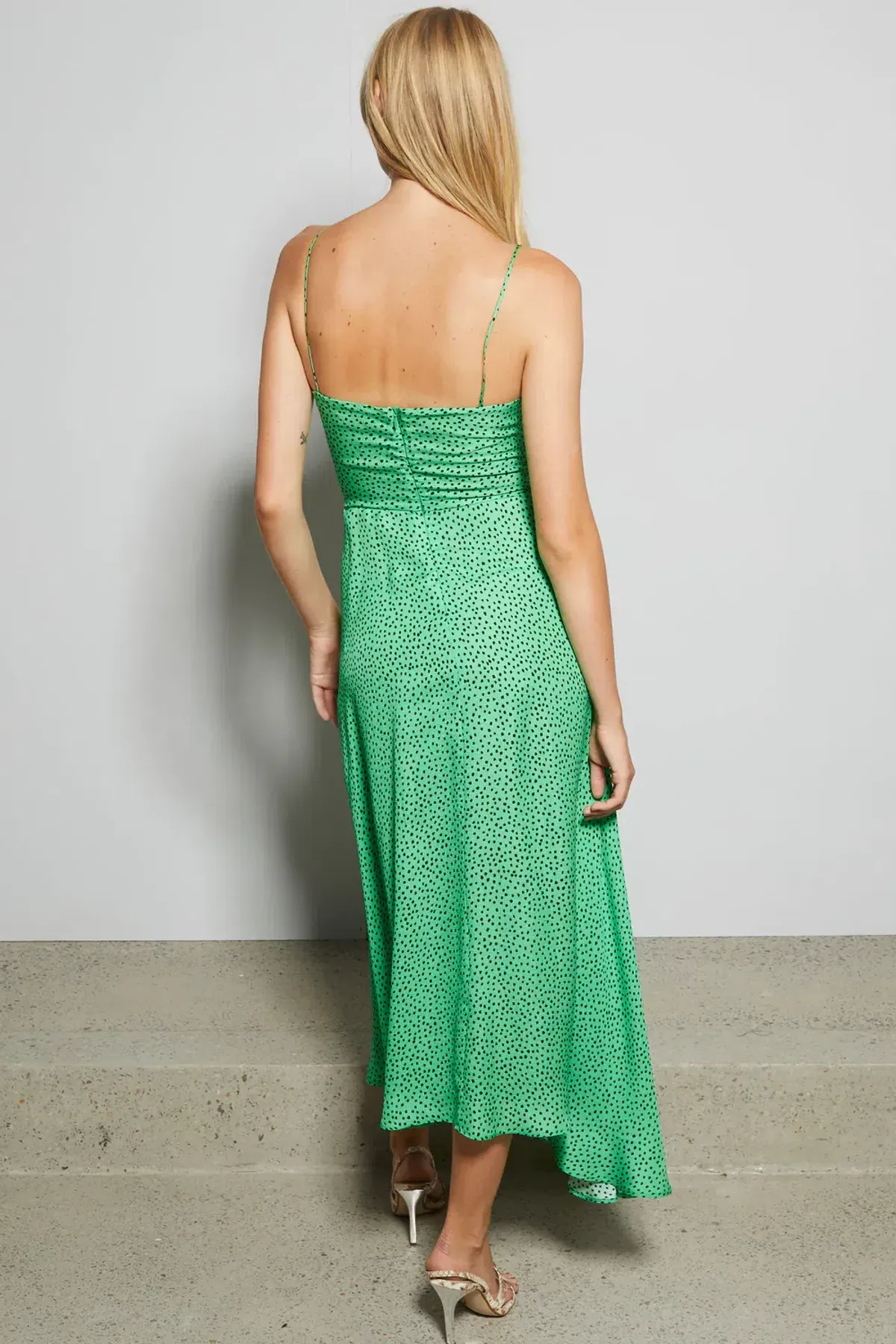 Bec & Bridge Neve Dress Green Print Size 12 - Image 4