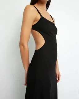 Christopher Esber Backless Wire Back Dress Black Size 6  for rent on The Volte - image 5