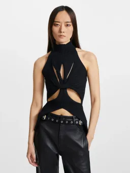 Dion Lee Muscular Twist Tank Black Size 6 for rent on The Volte - image 1