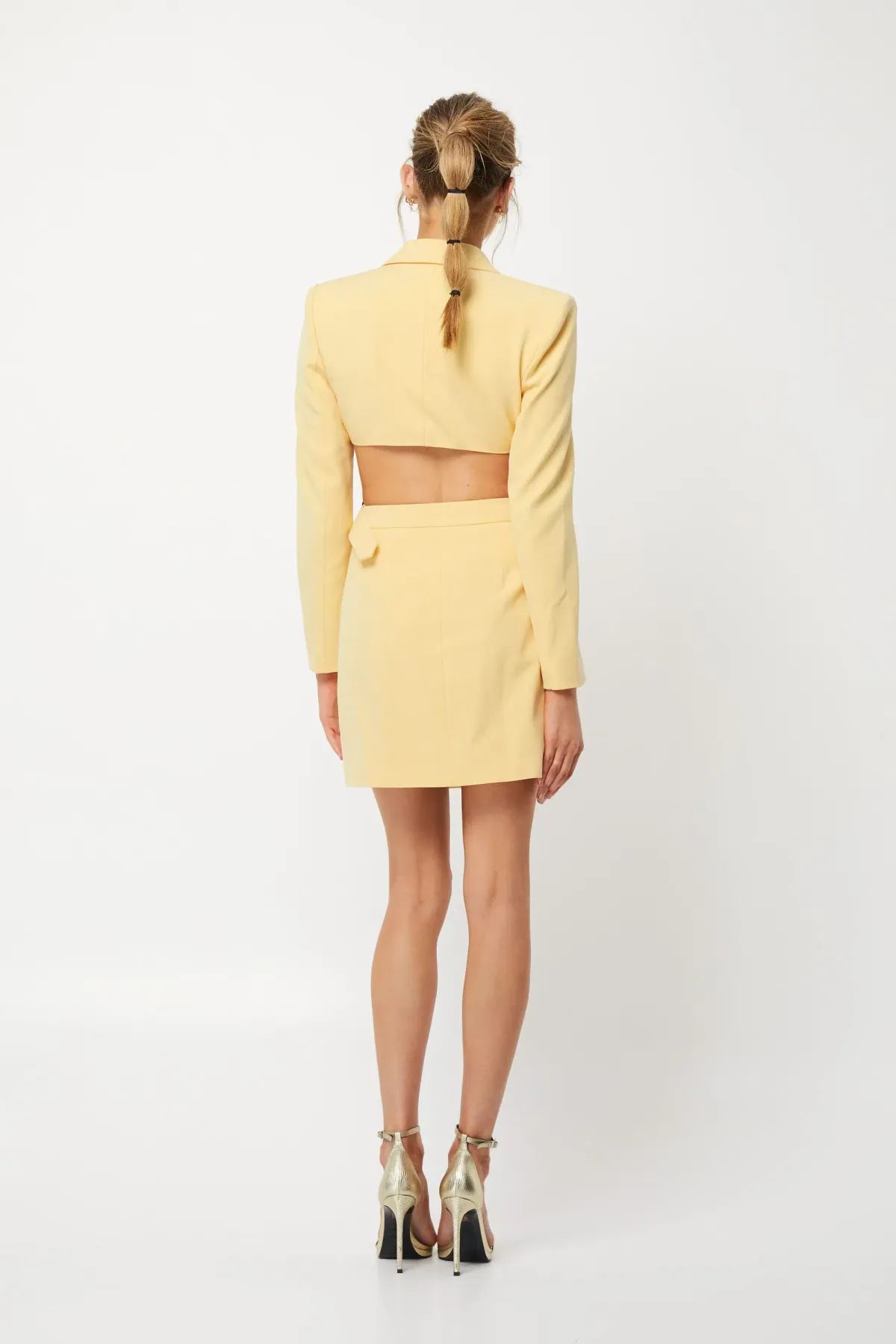 Mossman Alluring Eyes Mini Dress Yellow Size 8 - Image 3