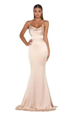 Portia and Scarlett Dana Gown Champagne Size 6 for rent on The Volte - image 1