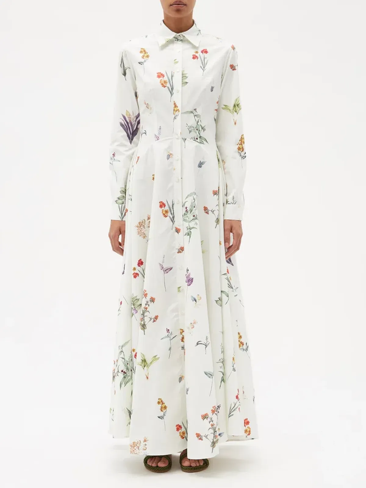 Evi Grintela Juliette Shirt Dress Print White Size AU 6  - Image 1