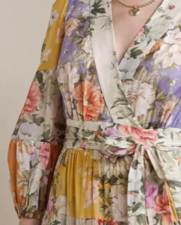 Zimmermann Pattie Wrap Midi Wrap Dress Print Size 4  for rent on The Volte - image 1