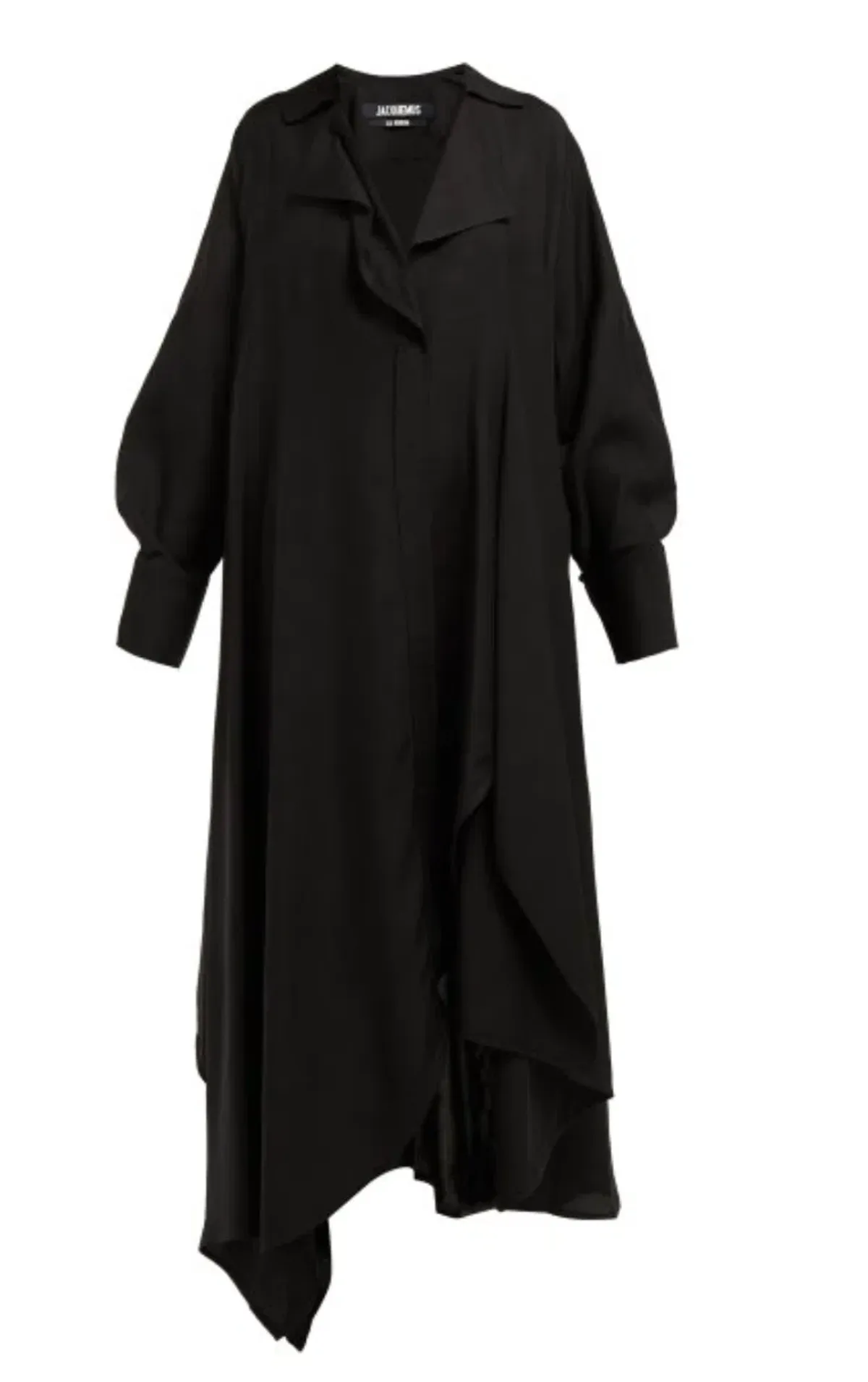 Jacquemus Rosaria Twill Dress In Black Size 6 - Image 2
