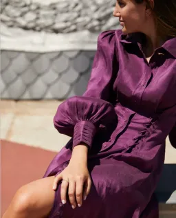 AJE Ephemera Shirt Dress Violet Size 14 for rent on The Volte - image 5