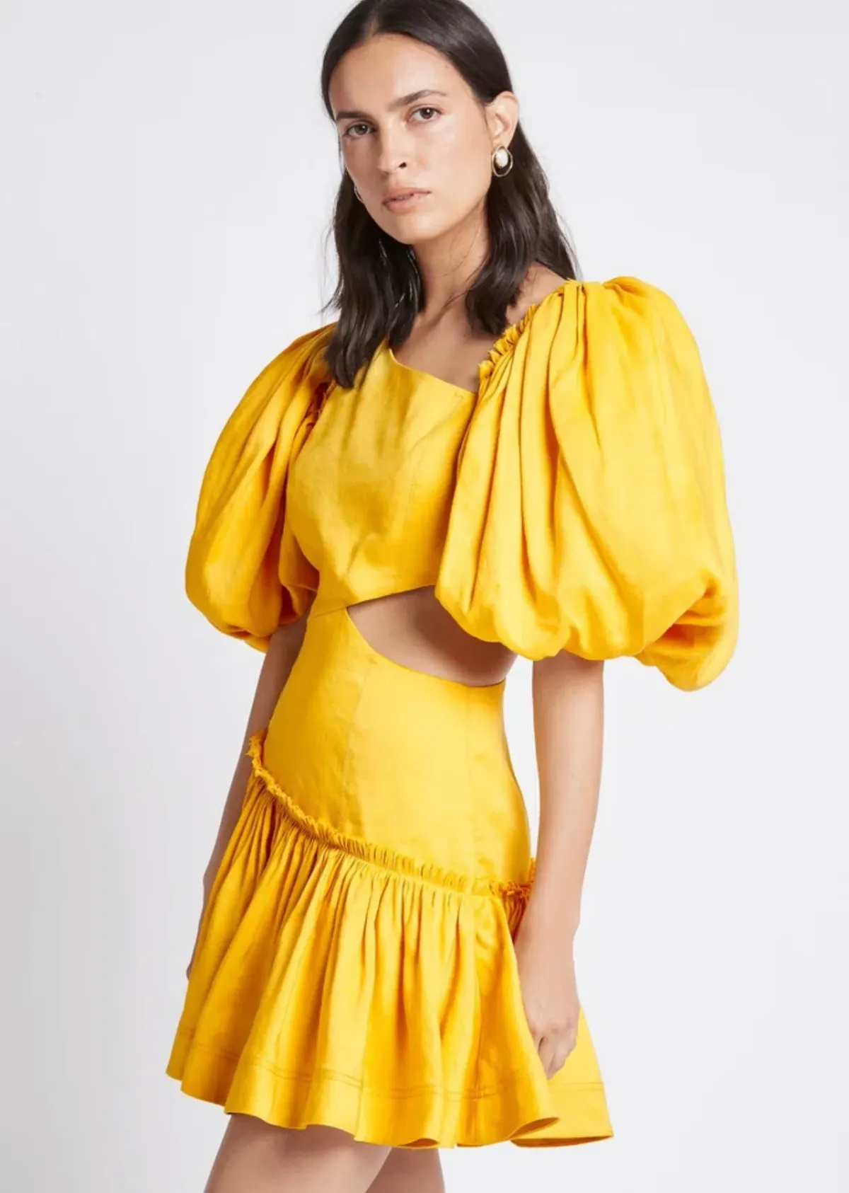 AJE Chateau Mini Dress In Sunshine Size 8 - Image 1