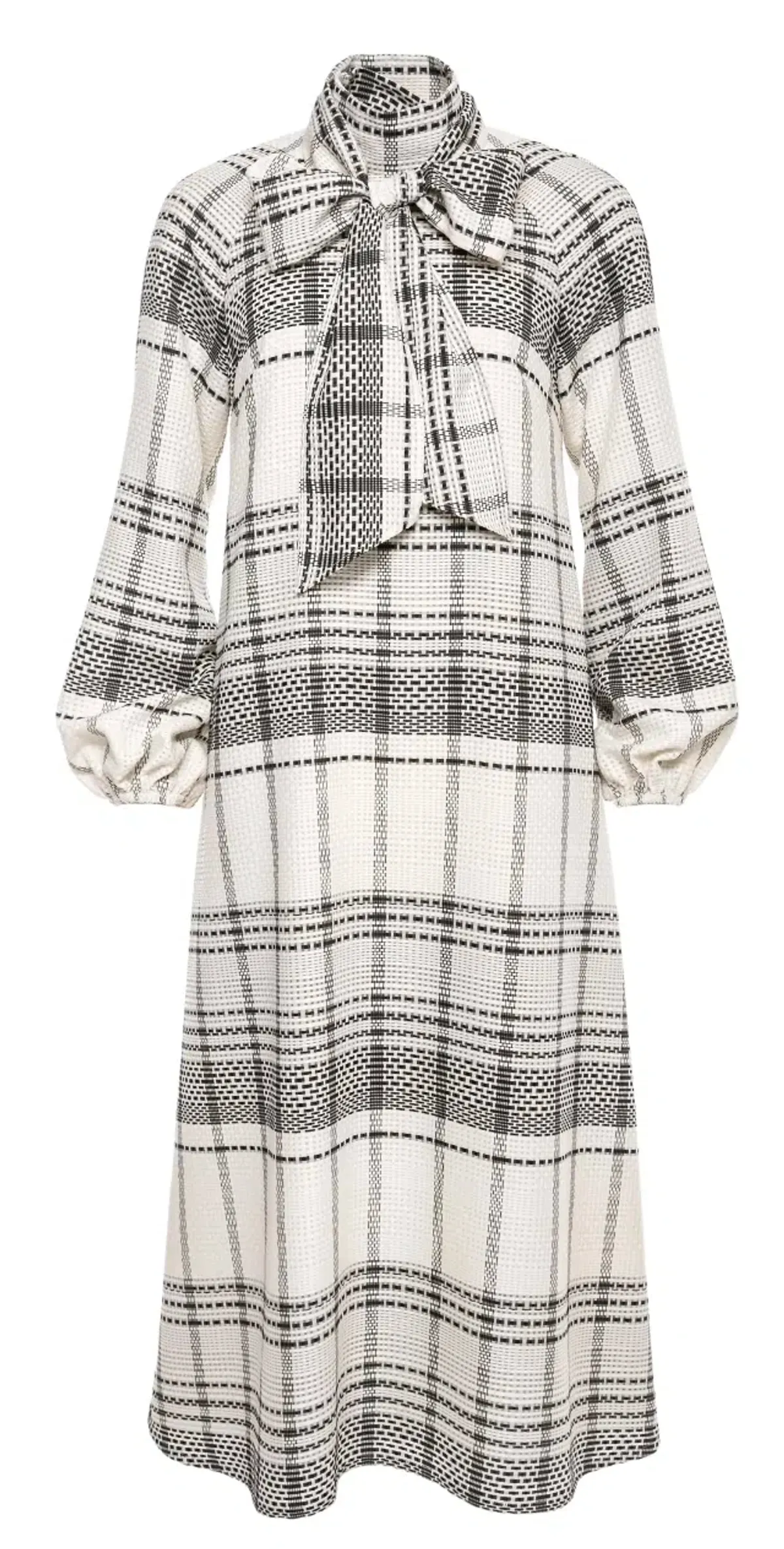 Lilli Jahilo Mary A-line Plaid Dress Woven White Size AU 6 - Image 3