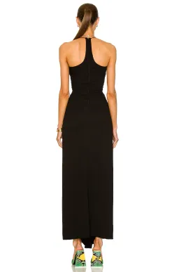 Christopher Esber Multi Panel Disconnect Ruched Halter Dress Black Size 8 for rent on The Volte - image 3