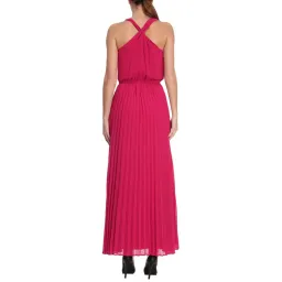 Patrizia Pepe Pleated Dress Fuchsia Size 40 for rent on The Volte - image 3