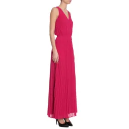 Patrizia Pepe Pleated Dress Fuchsia Size 40 for rent on The Volte - image 2