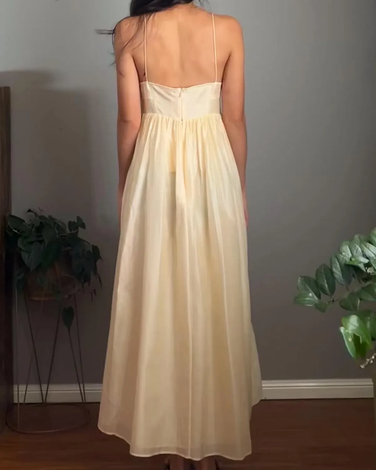 Ulla Johnson Mariza Cotton Blend Organza Midi Dress Cream Size XS/Au 4 - Image 4