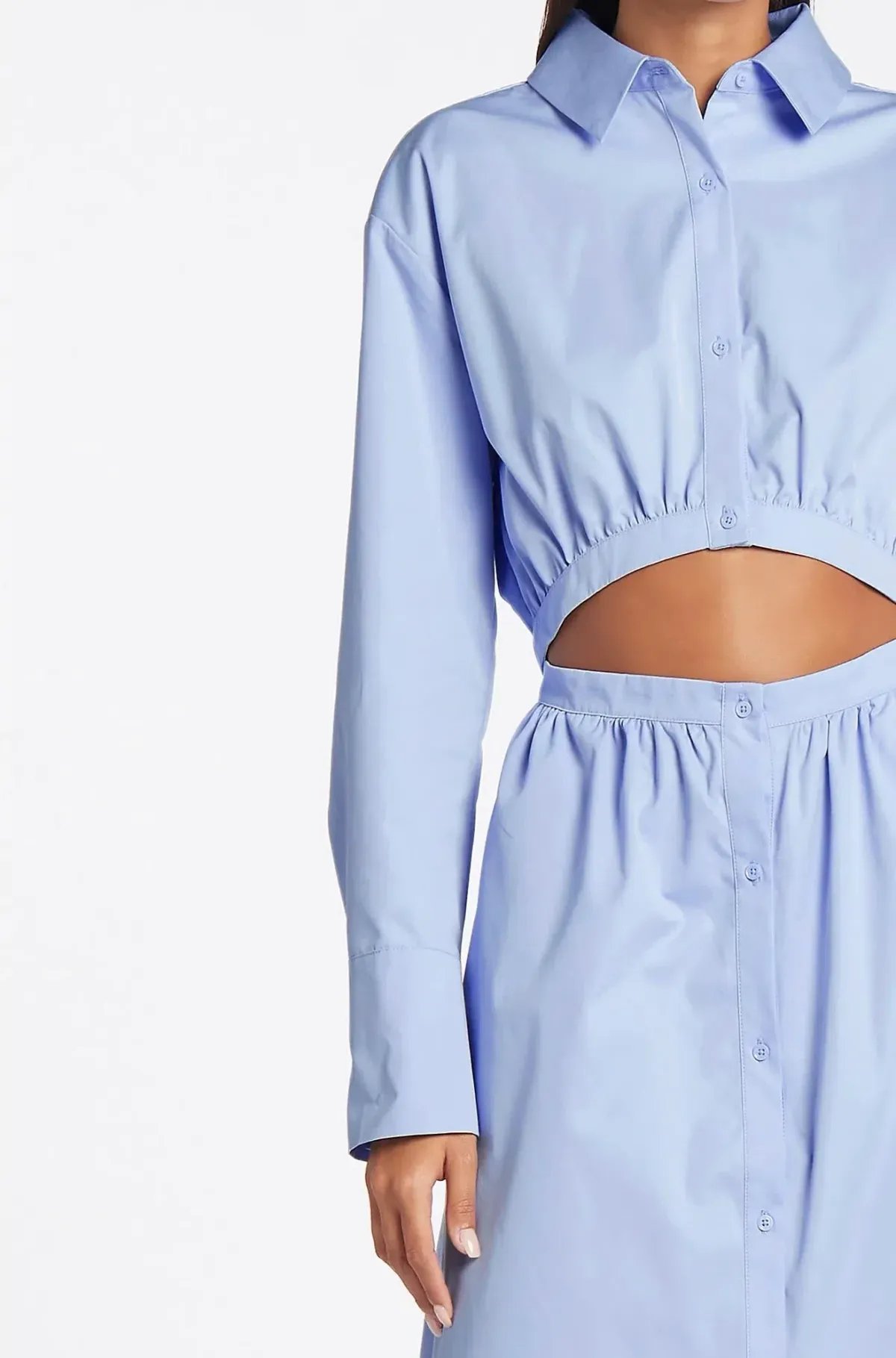 Sir the Label Ilkin Deconstructed Shirt Dress Blue Size 8 - Image 2
