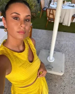 Aje The Jolie Asymmetric Cut Out Set Size 8 Sun Shower Yellow Size 8 for rent on The Volte - image 2