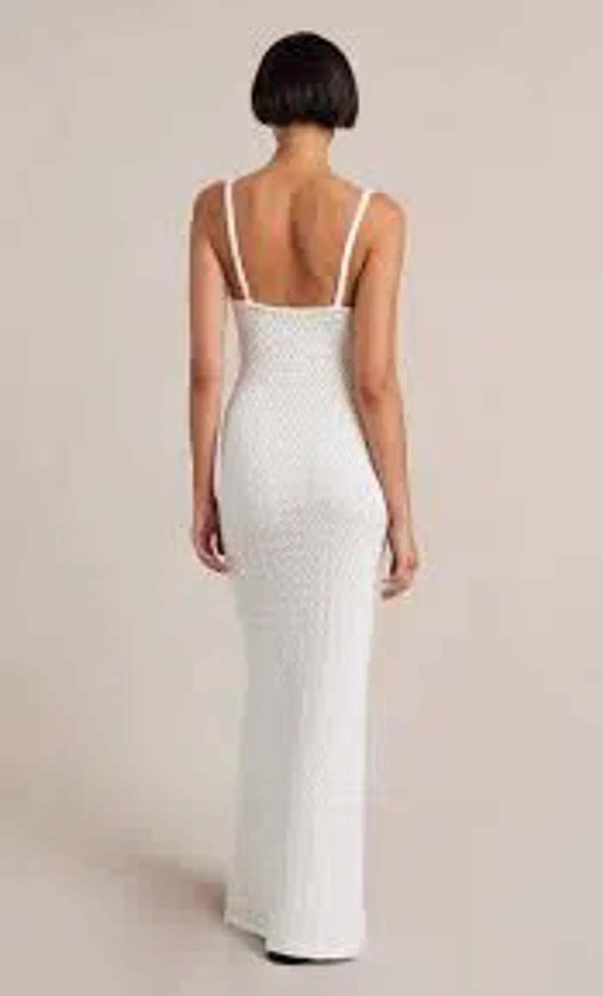 Bec and Bridge Effie Knit Key Maxi Dress Ivory Size 10 - Image 4