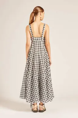 Lee Mathews Clara Sun Midi Dress Black Size 8  for rent on The Volte - image 3