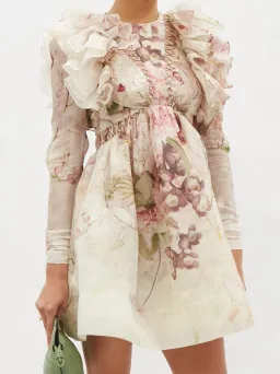 Zimmermann Dancer Laced Mini Dress Floral Size 4 / AU 16 for rent on The Volte - image 2