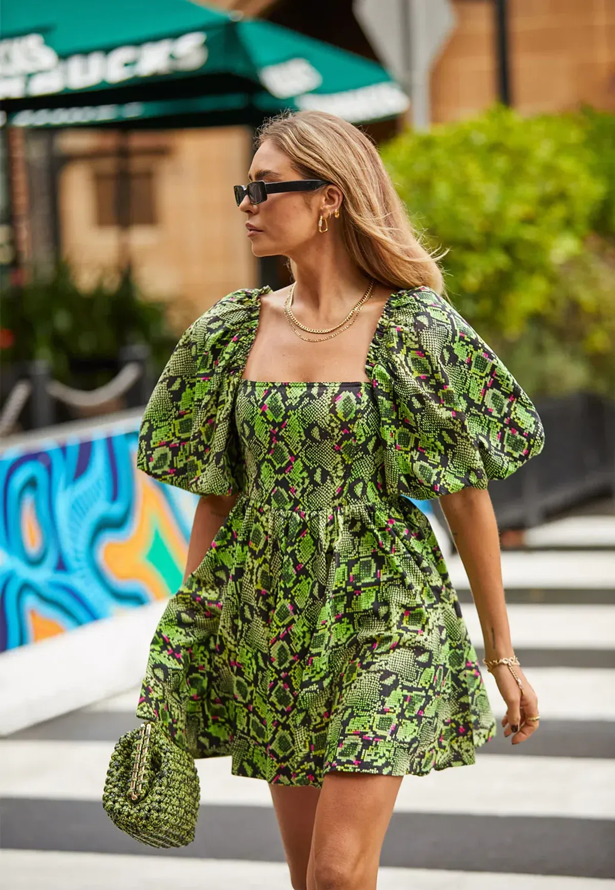 Aje Serpentine Corset Mini Dress Print Size 12 - Image 1